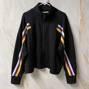 Express one eleven zip up jacket - black rainbow